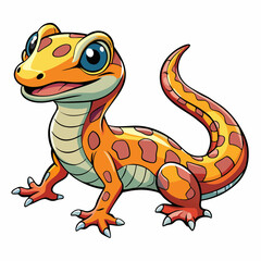 vector illustration of cartoon skink