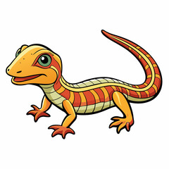 vector illustration of cartoon skink