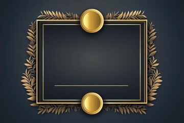 Employee Of The Month Certificate. Best Corporate Recognition with Luxury Golden Frame