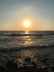 sunset over the sea