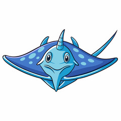 stingray fish on a white background