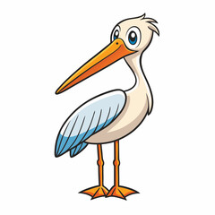 illustration of cartoon stork