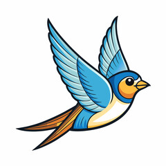 vector illustration of a swallow