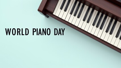 Fototapeta premium World Piano Day Announcement Background