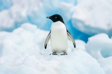 Naklejka premium A group of lovely Antarctic penguins, with their round, plump bodies