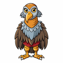 vulture cartoon waving