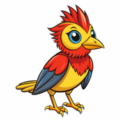 vector illustration of a warbler bird