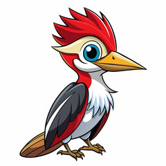 vector illustration of a woodpecker