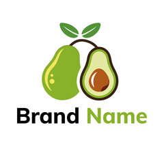Avocado Brand Logo - Modern, Minimalist & Organic Design for Branding