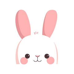 Fototapeta premium Adorable and Playful Rabbit Engaged in Various Activities, Minimalist and Logo-Style Designs illustrator.