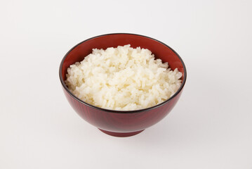 Steamed Rice in a Red Lacquer Bowl