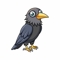 vector illustration of a crow