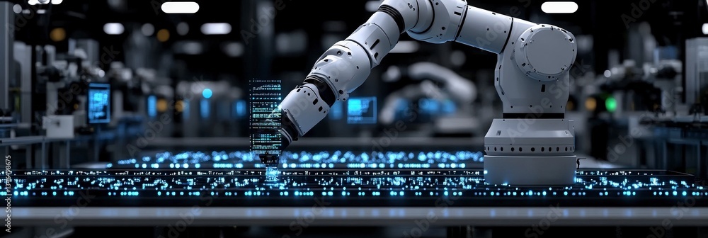 Poster robotic arm interacting with digital circuit interface