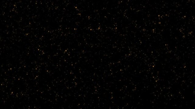 Loop flickering gold dust stars particles animation motion falling on black abstract Background. Gold stars particle on black background motion titles cinematic