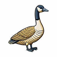 illustration of a cartoon canada goose