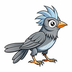 vector illustration of a gray catbird