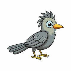 vector illustration of a gray catbird