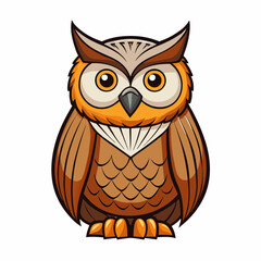 great horned owl on a branch