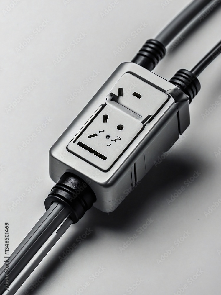 Poster connector vector line icon for electrical design