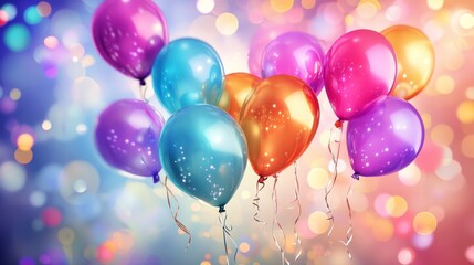 Happy Birthday lettering. Illustration or party invitation.