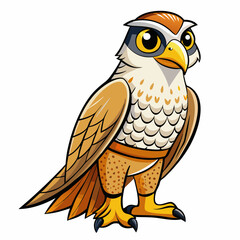 peregrine falcon isolated on white