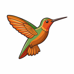 illustration of a cartoon hummingbird 