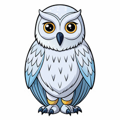 snowy owl on a branch