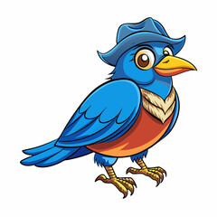 western blue bird on a branch