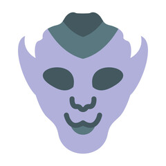 Elven Mask Vector Design Icon Style