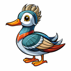 illustration of a cartoon phalarope