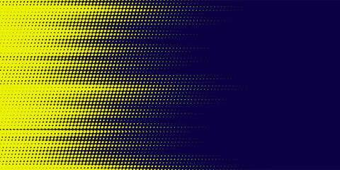 Yellow halftone on blue background. Vector dotted sparkles or halftone shine pattern texture Pop Art Style Background modern arts