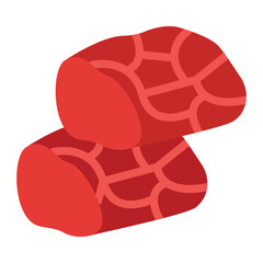 Beef roast Vector Design Icon Style