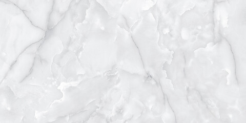 Light grey marble texture background, onyx white panoramic pattern surface with cloudy veins, creative natural stone for ceramic tile design.