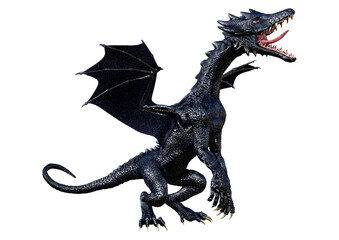 Fototapeta premium 3D Rendering Fairy Tale Dragon on White
