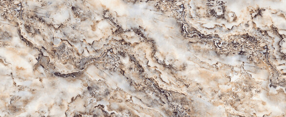 Sandy tan-colored marble texture background with a creative, uneven, and wavy veining pattern, designed for home interiors and ceramic high-gloss tiles.