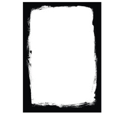 Vector black grunge textures isolated on transparent background,brush black paint ink stroke over square frame.halloween frame , dark frame