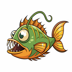 vector illustration of anglerfish