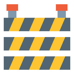 Barricade Tape Vector Design Icon Style