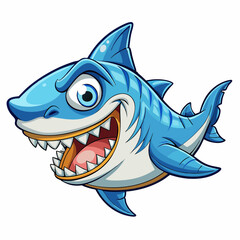 cartoon shark fish 