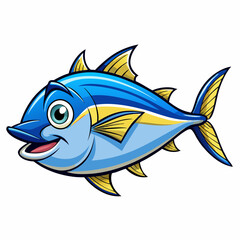 vector illustration of a bluefin tuna   fish