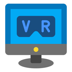 Virtual Reality Vector Design Icon Style