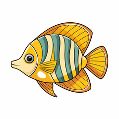 vector illustration of a butterflyfish