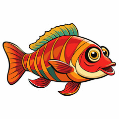 vector illustration of a cichlid fish