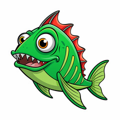 green terror fish cartoon