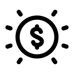 Simple Earnings outline icon. The icon can be used for websites, print templates, presentation templates, illustrations, etc	