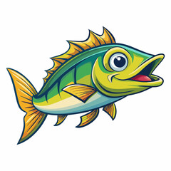 vector illustration of a mahi fish