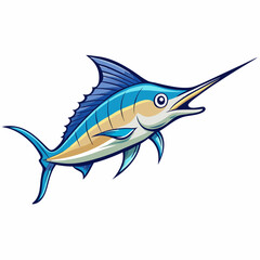vector illustration of a marlin fish