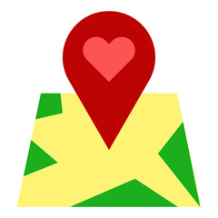 Love Map Vector Design Icon Style