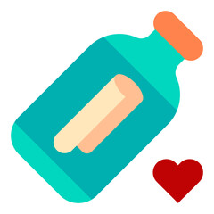Message in a Bottle Vector Design Icon Style