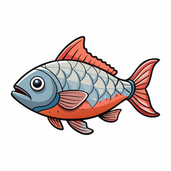 vector illustration of a pacu fish